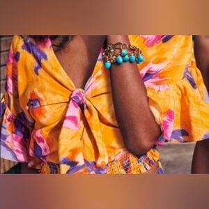 Ramy Brook Multicolor Tie-Front Blouse